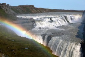 Gullfoss or Golden Waterfall Iceland