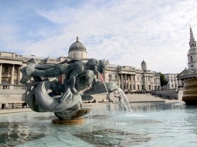 Fountain in Trafalgar Square  London